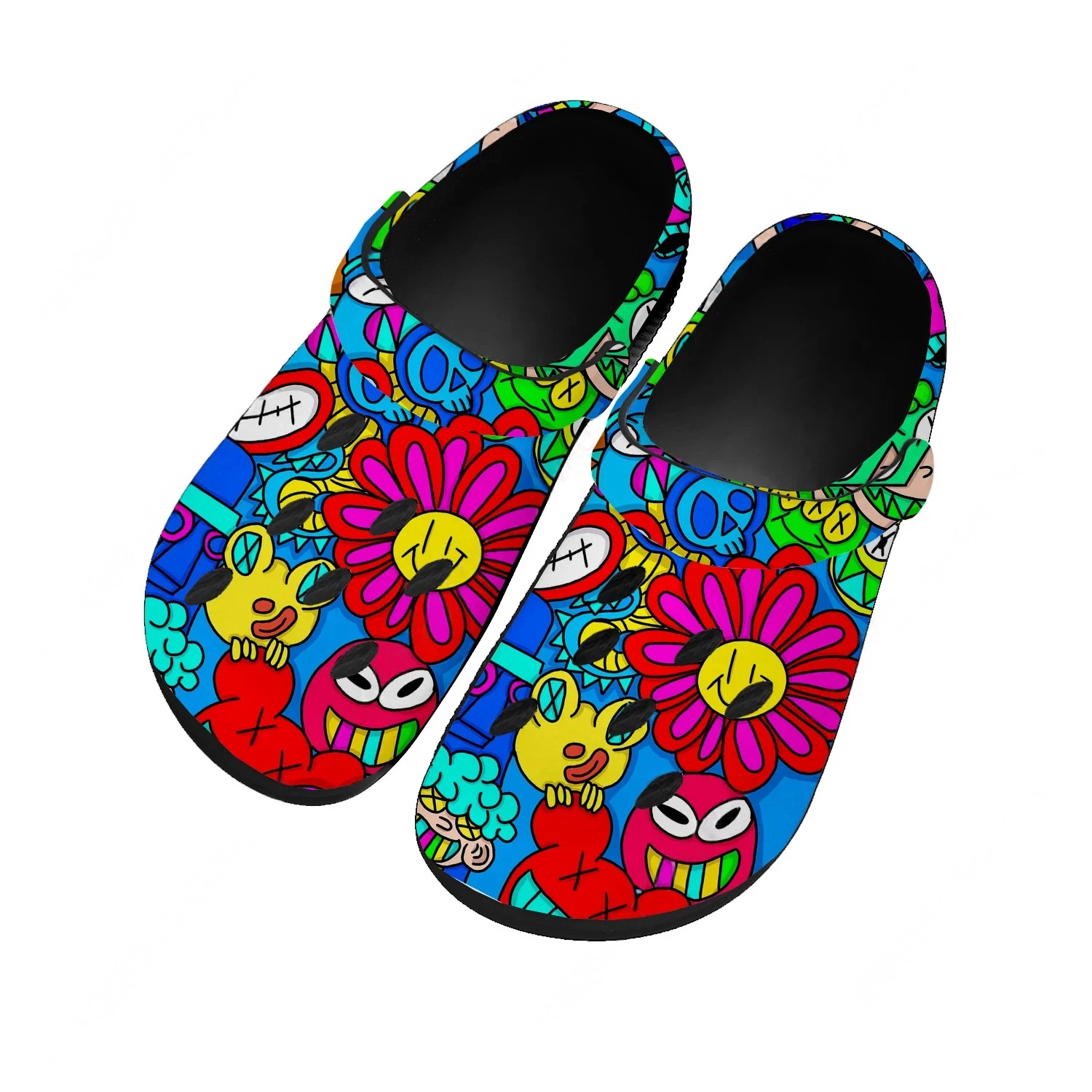 Men Shoes High - Graffiti Monsters Street Art Water Shoes