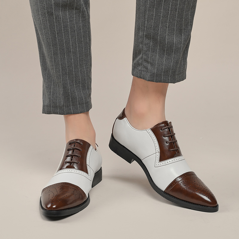 Men'S Shoes Brogues - All-match leather shoes men's large size