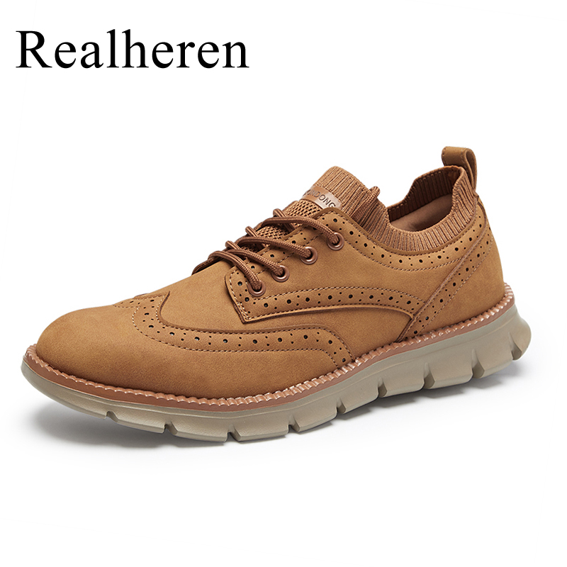 Men'S Shoes Brogues - Spring Autumn Mens Brogues Leather Casual
