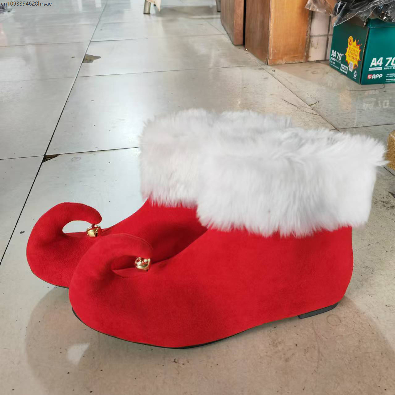 Men'S Shoes For Suits - Christmas Suede Boots With Jingle Bells