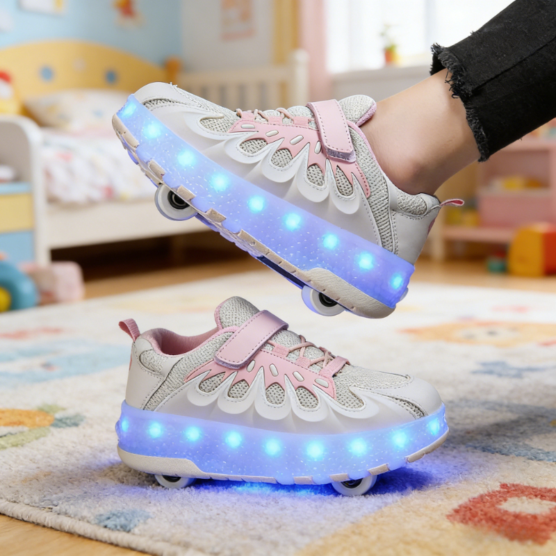 Men Shoes Must Have - LED-lit roller skates, USB rechargeable, light-up