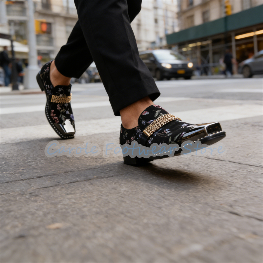 Fashion Flowers Prints Metal S - Men'S Shoes Brogues recensie en prijs