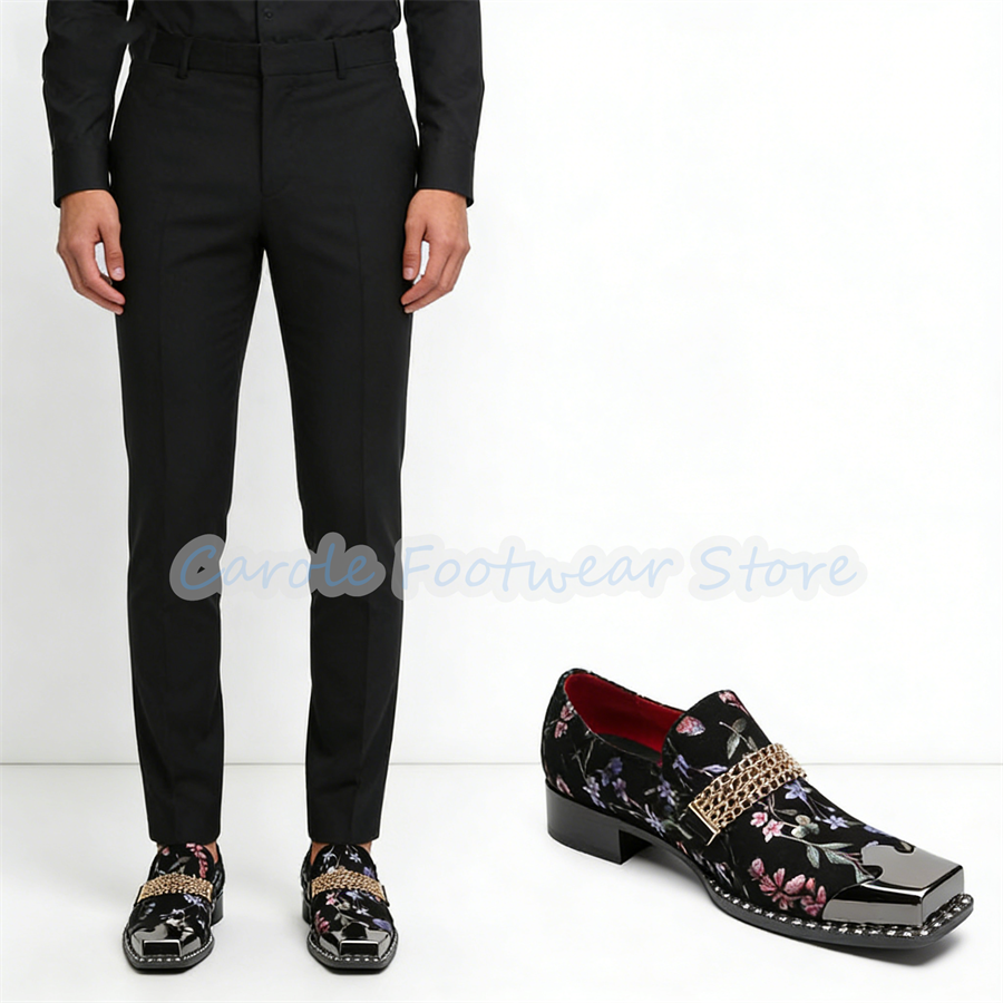 Fashion Flowers Prints Metal S - Men'S Shoes Brogues recensie en prijs