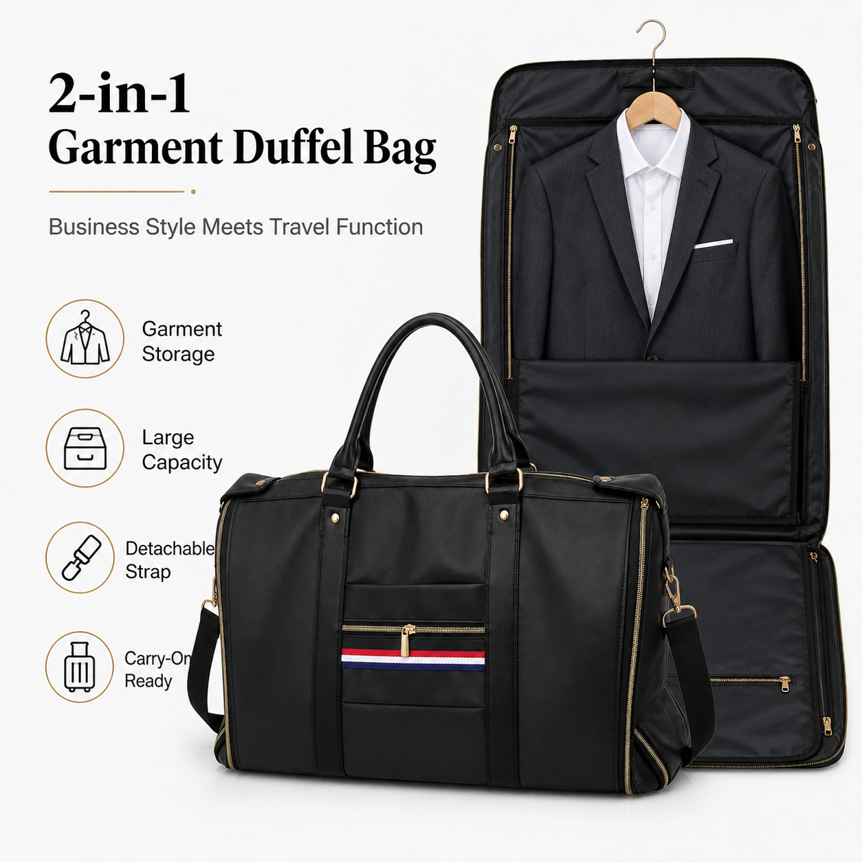 Premium Black Garment Duffel B - Men'S Shoes For Suits recensie en prijs