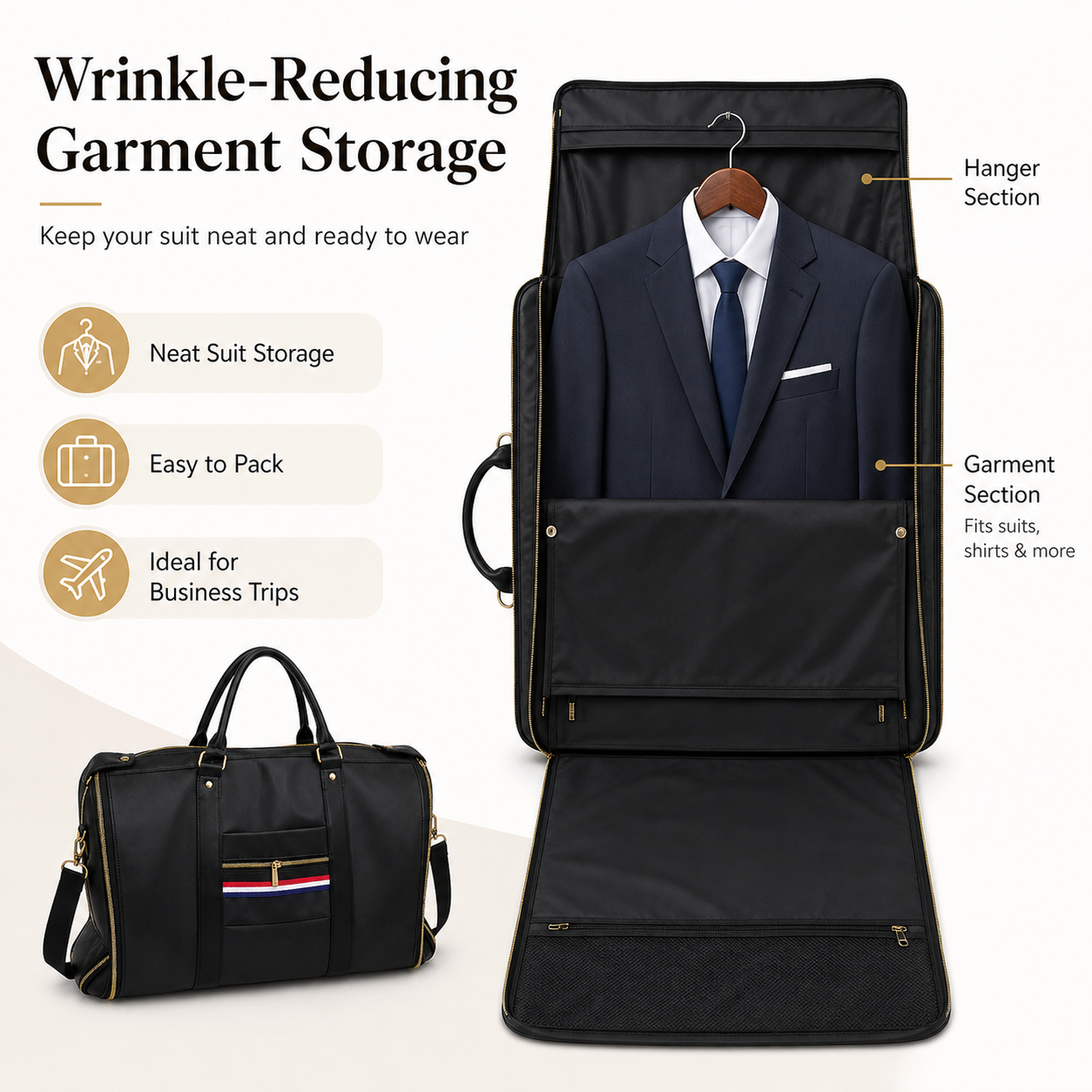 Premium Black Garment Duffel B - Men'S Shoes For Suits recensie en prijs