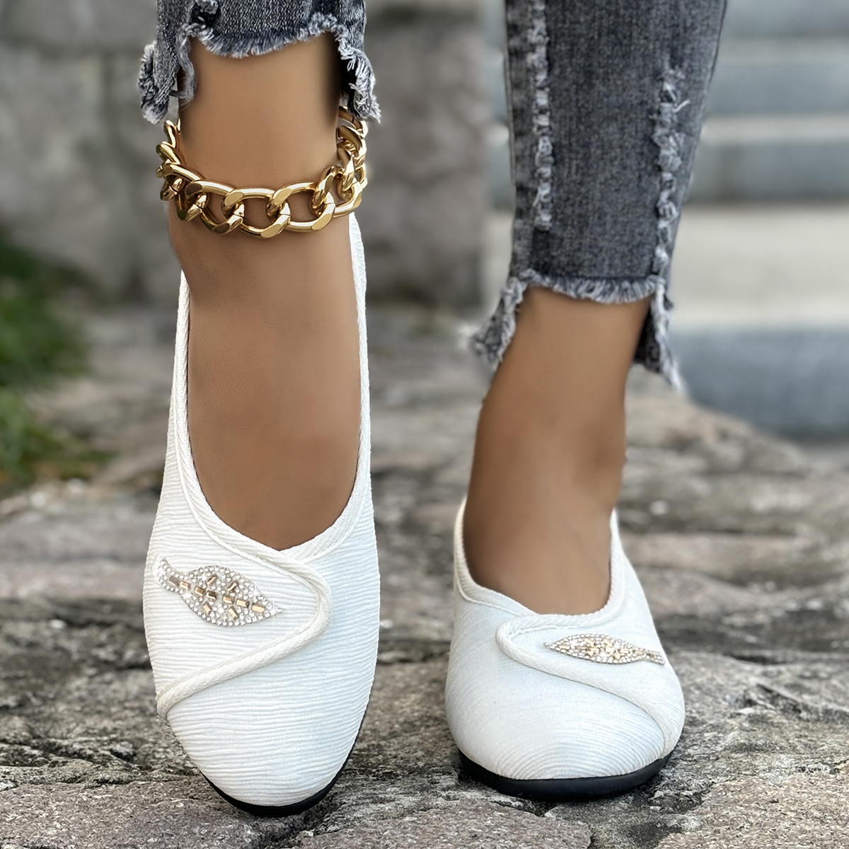 Women's Elegant Rhinestone Fla - Men Shoes Casual recensie en prijs