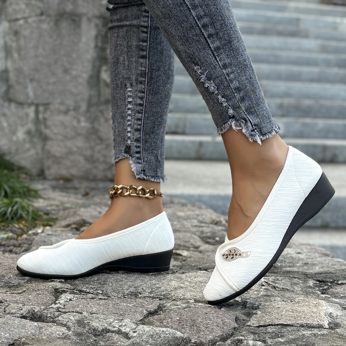 Women's Elegant Rhinestone Fla - Men Shoes Casual recensie en prijs