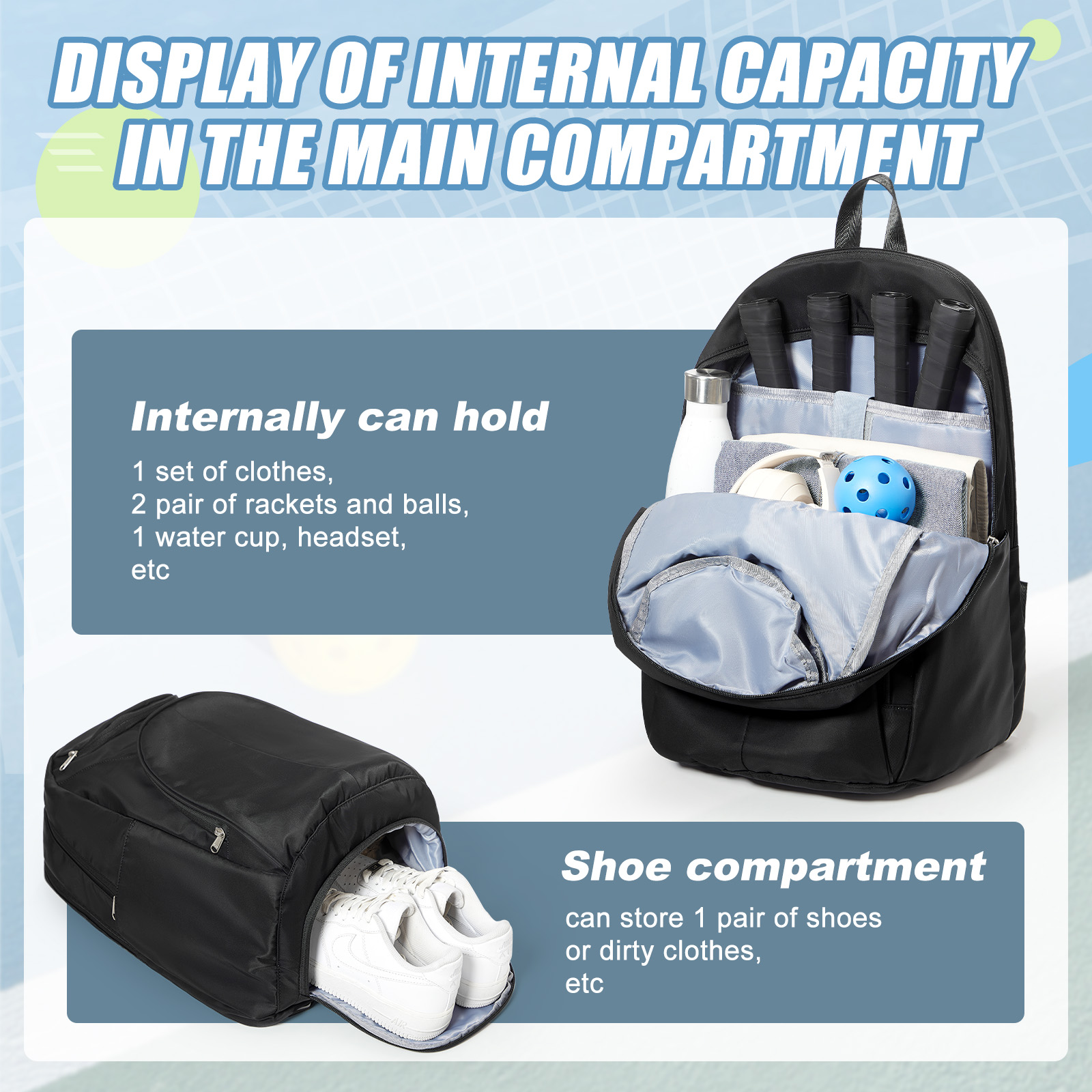 Tennis Bag Tennis Backpack 2 R - Men Shoes China recensie en prijs