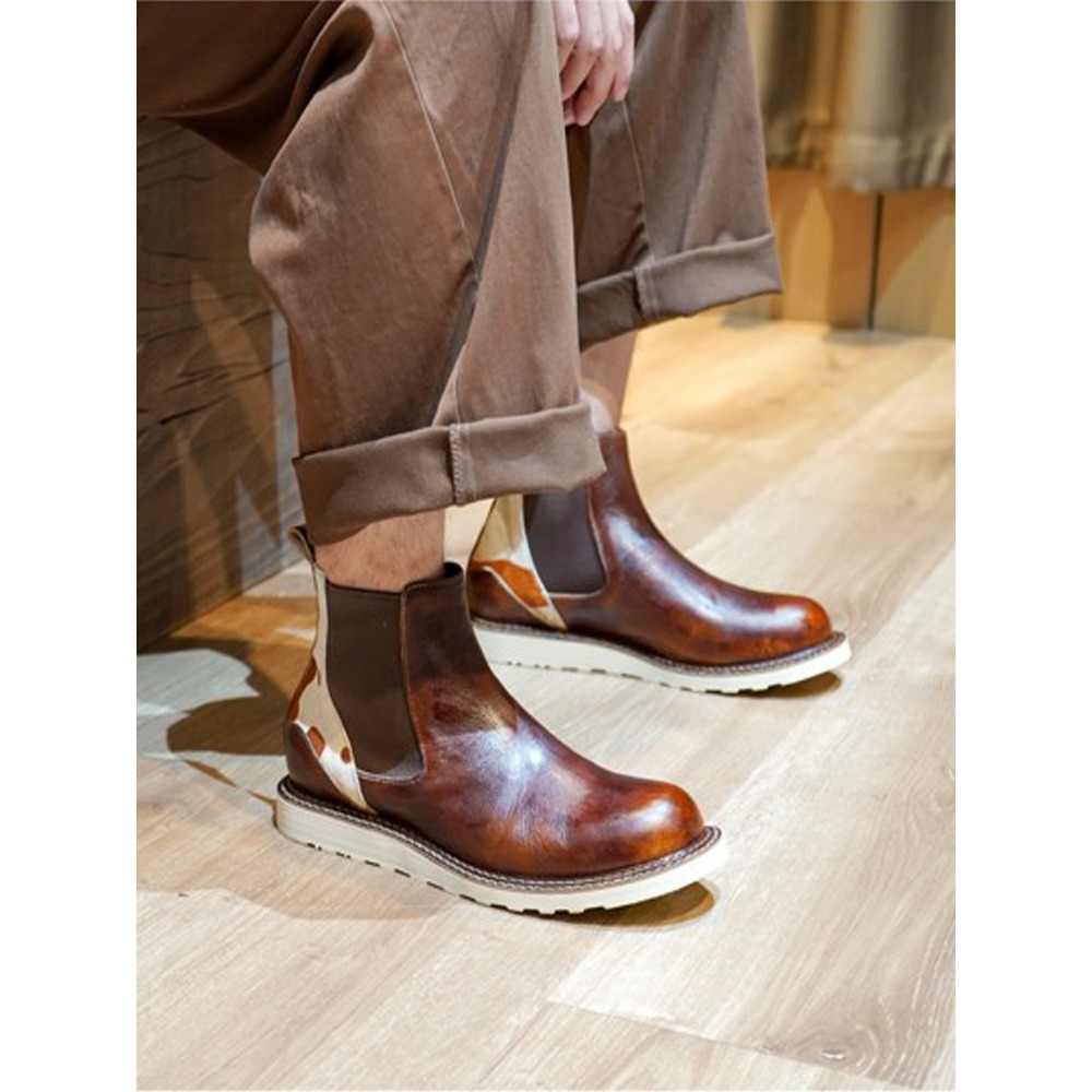 Genuine Leather Motorcycle Boo - Men'S Shoes Brogues recensie en prijs