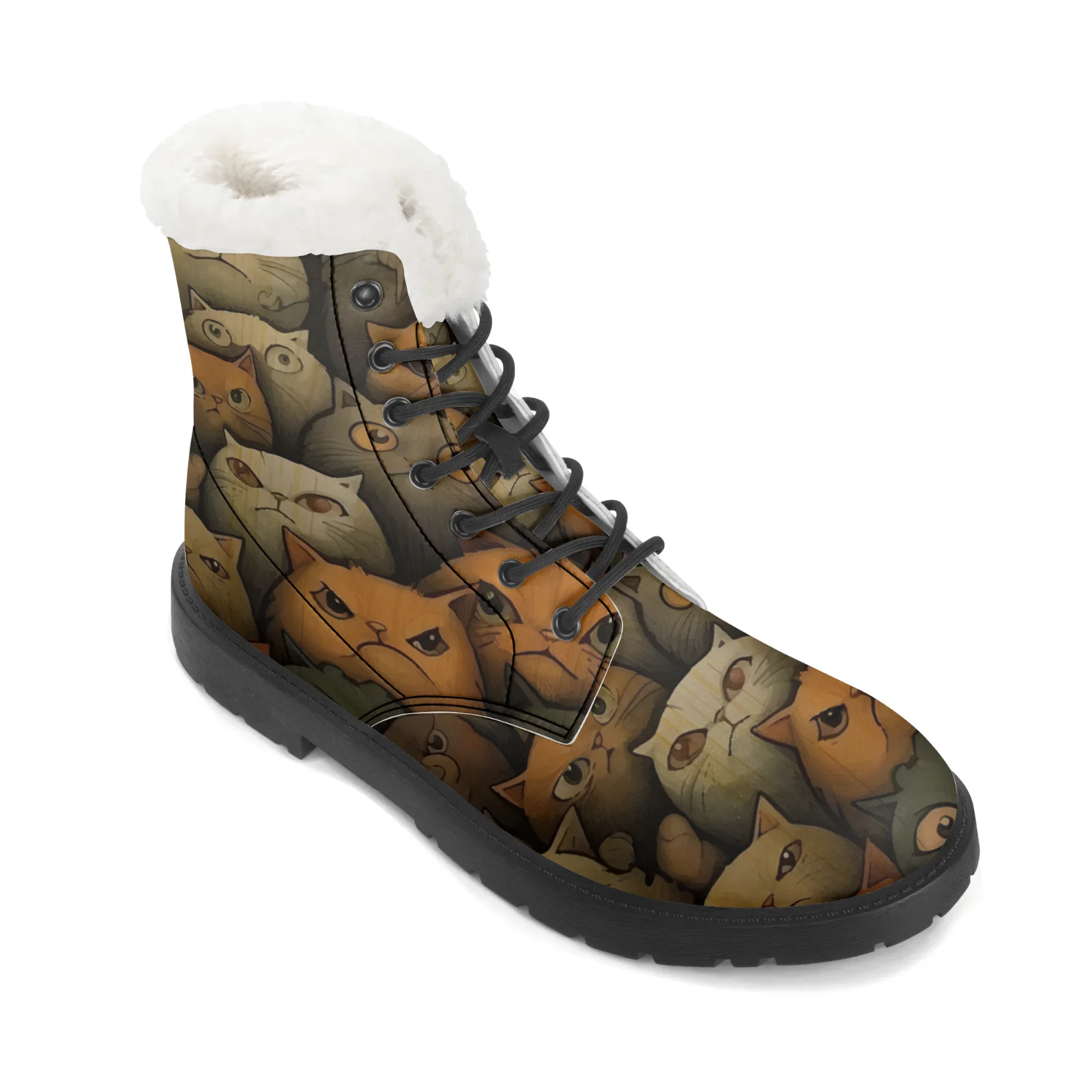 Cute Cats Prints Plush Snow Bo - Men Shoes Eu To Us Size recensie en prijs