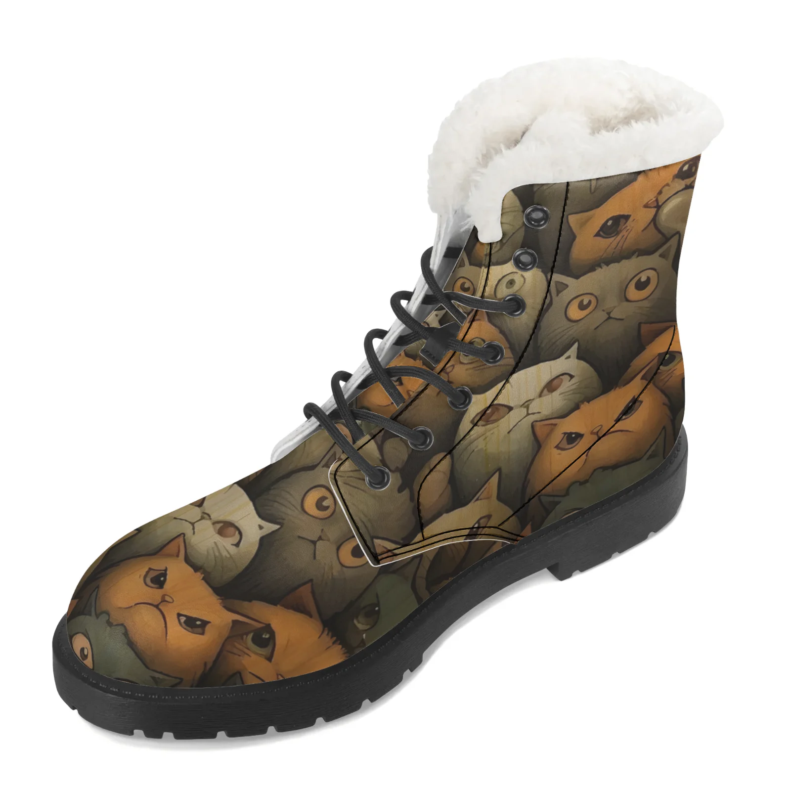 Cute Cats Prints Plush Snow Bo - Men Shoes Eu To Us Size recensie en prijs