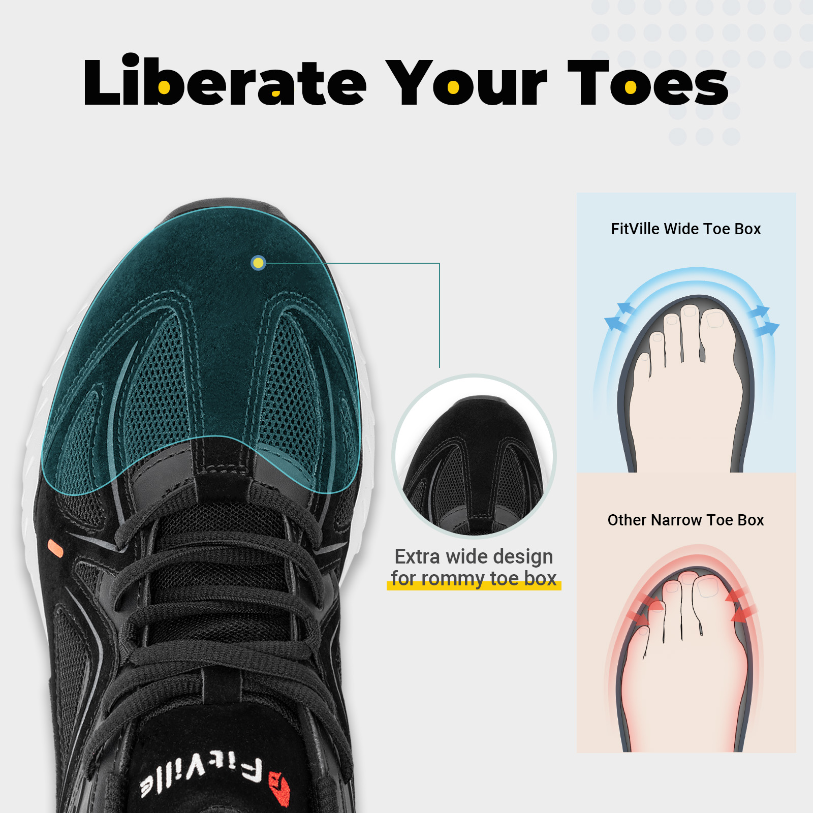 Fittington Walking Shoes For M - Men'S Shoes For Wide Feet recensie en prijs