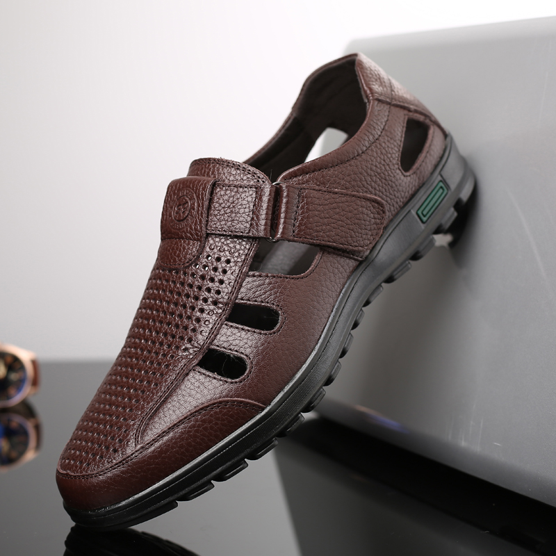Men's Genuine Leather Sandals  - Men Shoes Eu To Us Size recensie en prijs