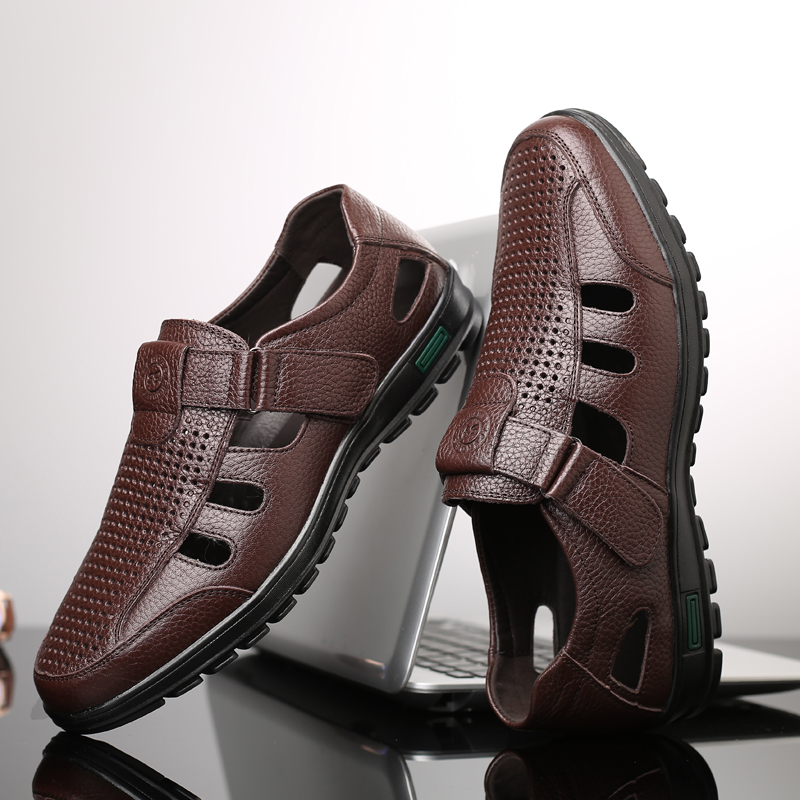 Men's Genuine Leather Sandals  - Men Shoes Eu To Us Size recensie en prijs