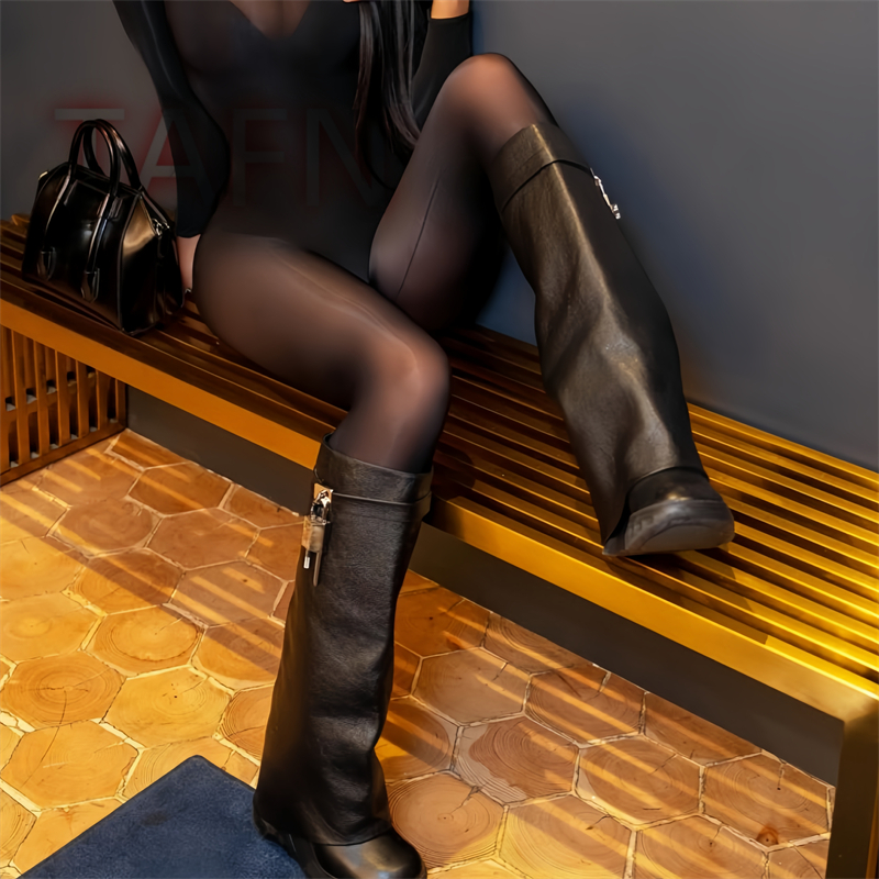 Wedge Heels Fold Over Biker Bo - Winter Boot Insulated recensie en prijs