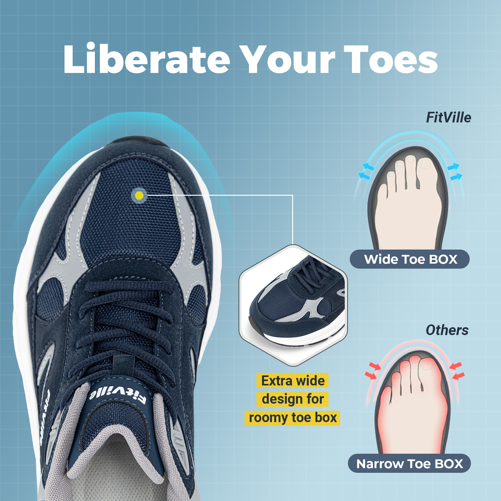FitVille Newest Walking Shoes  - Men'S Shoes For Wide Feet recensie en prijs