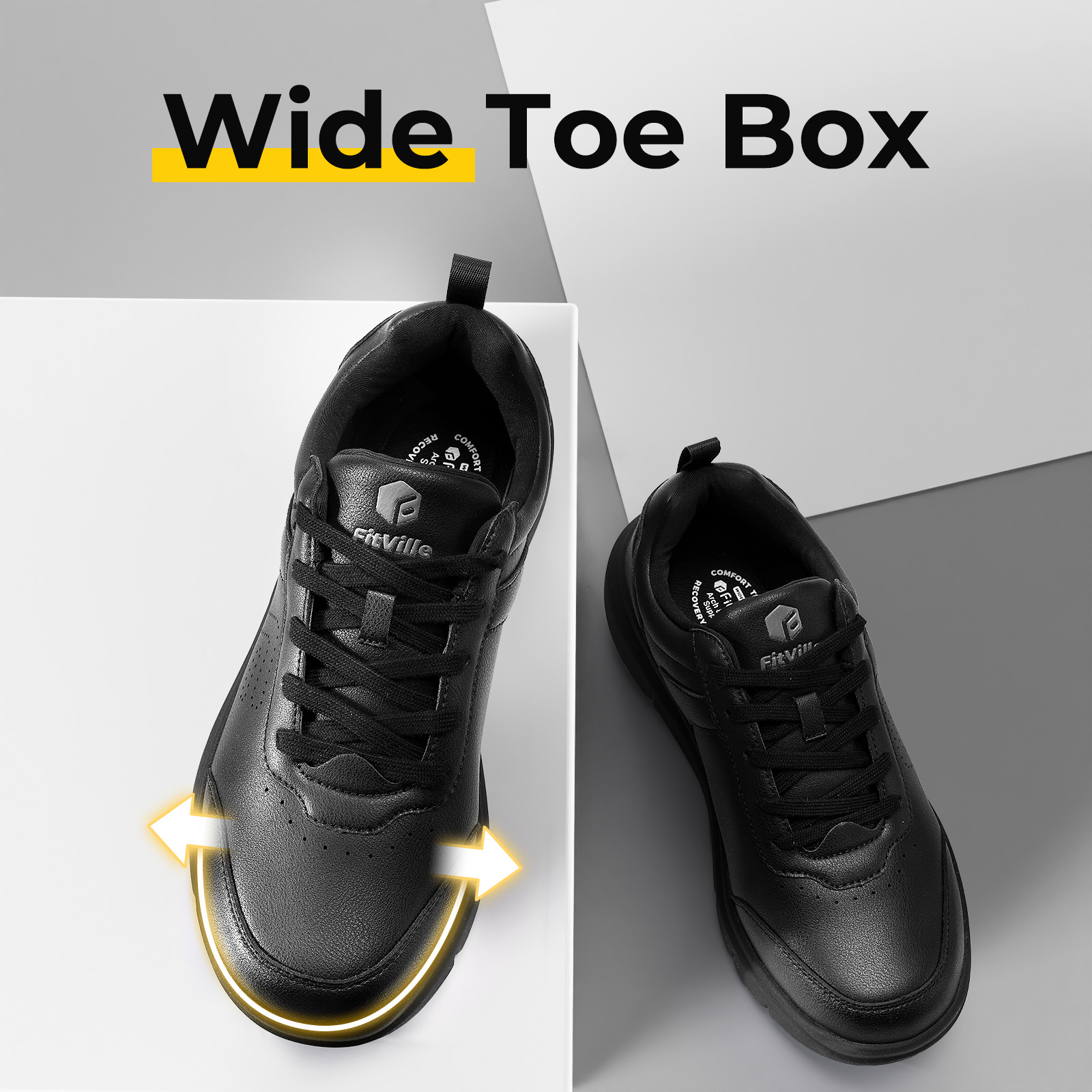 FitVille Men's Casual Leather  - Men'S Shoes For Wide Feet recensie en prijs